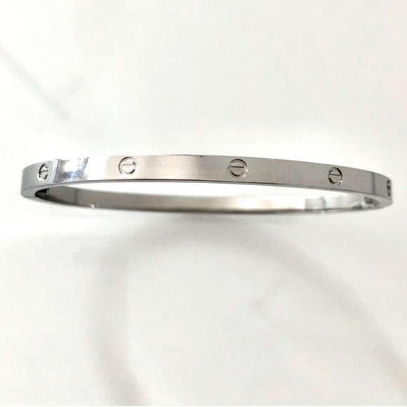 NEW Small Model Screw Cuff Bangle Love Bracelet with Screwdriver in Silver - Picture 5 of 8